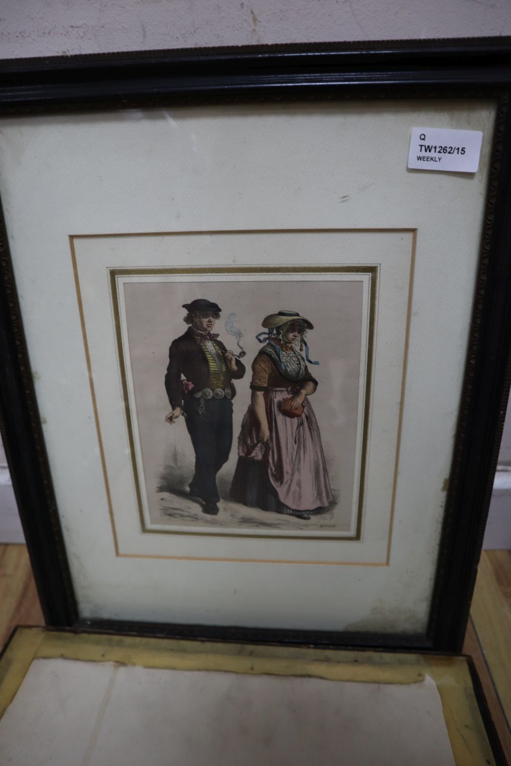A collection of prints and engravings, including a caricature after George Moutard Woodward,